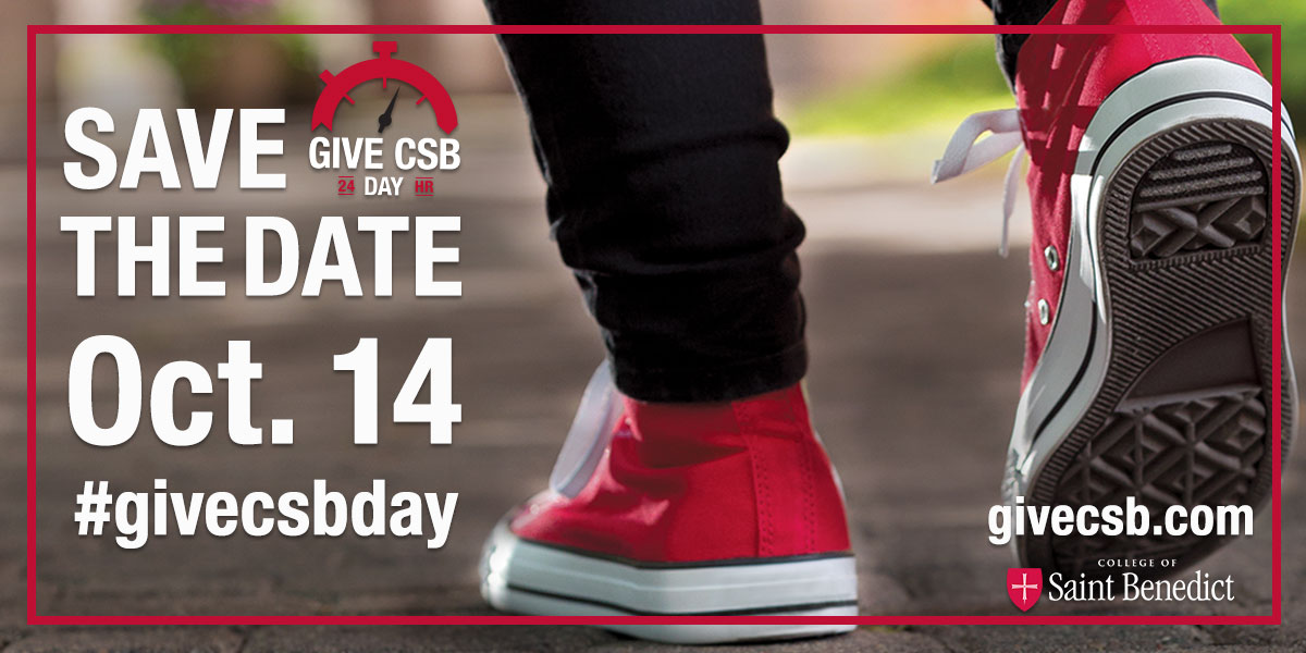 Save the Date Oct. 14 Give CSB Day red tennis shoes