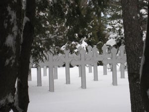 Markers of deceased sisters in the St. Ben's Monastery cemetery