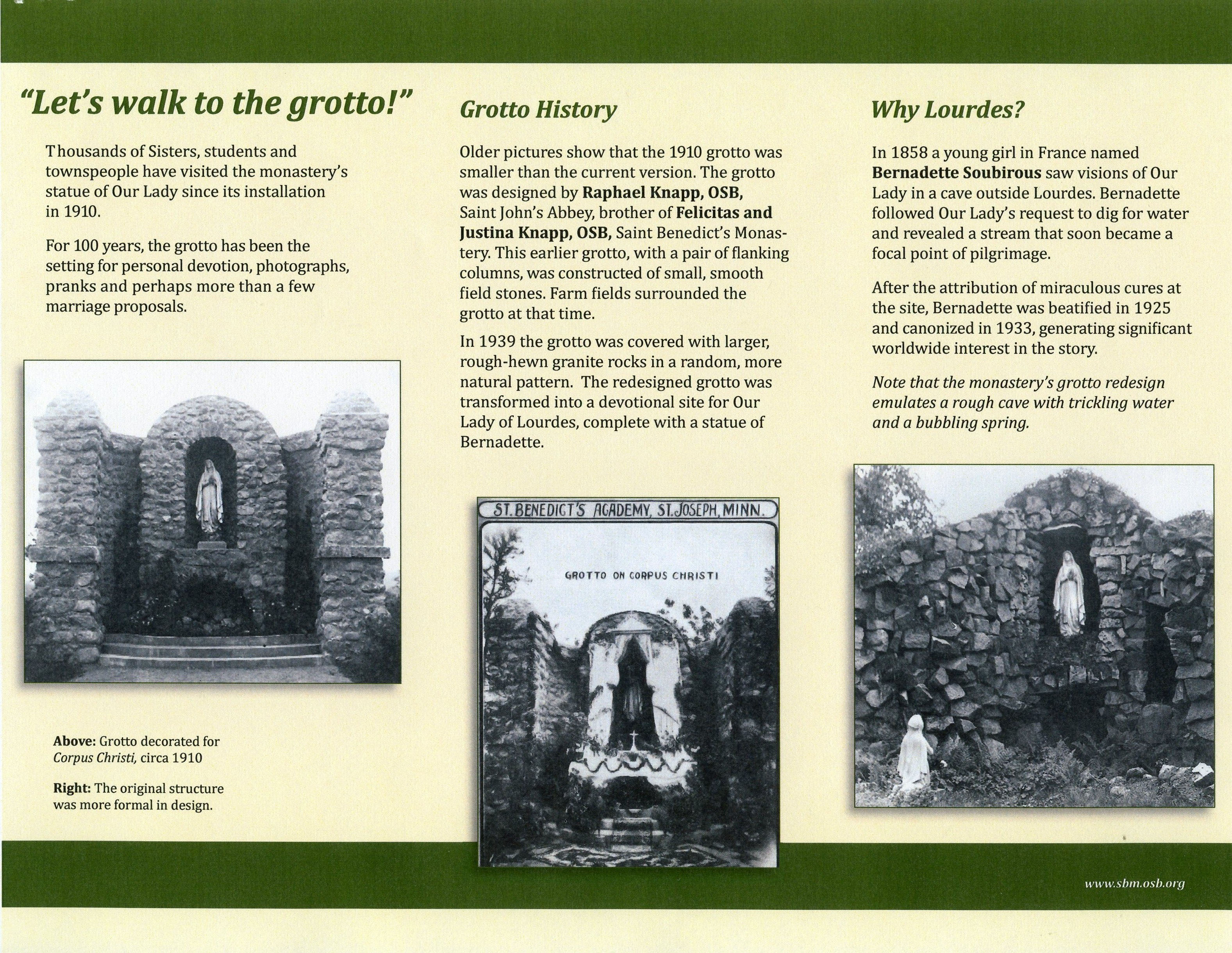 Grotto Centennial Brochure Page 2