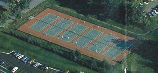 Tennis Courts, Aerial, 1981