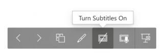 PowerPoint 365 toggle subtitles on and off