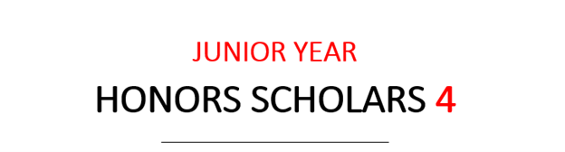 words Junior Year Honors Scholars 4