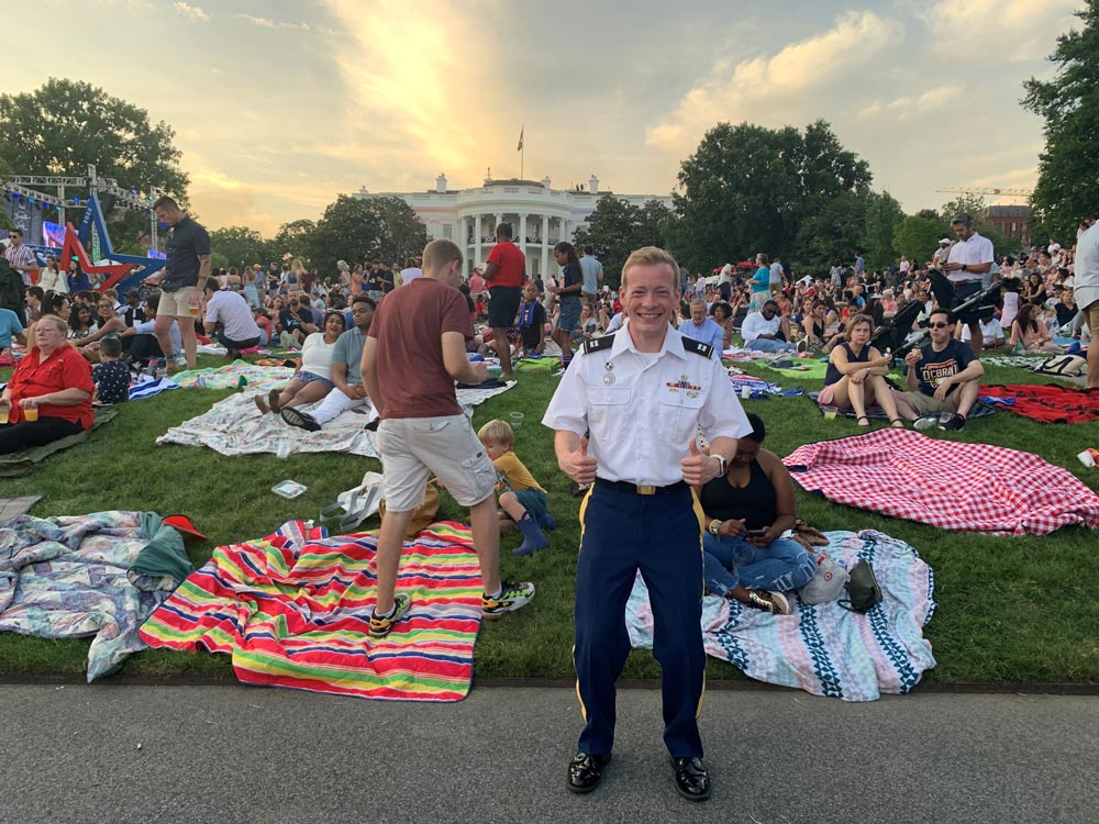 Capt. Michael Nelson during 4th of July celebration