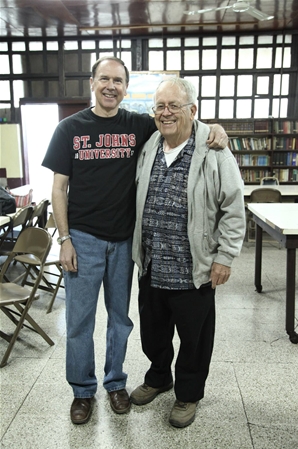 Photo of Tom Gelhaus '75 and Fr. John Goggin '60, SOT '64