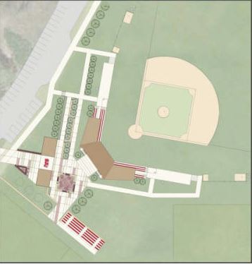 Architectural Sketch of Haugen Field