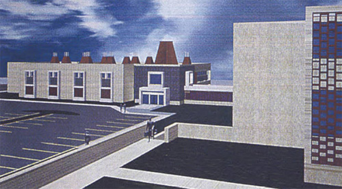 Artist's rendition of the New Science Center, 1997