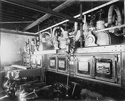 Interior of the Boiler room.  Shows the 4 boilers of the former Power Plant.