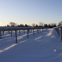 Solar farm, winter 2010
