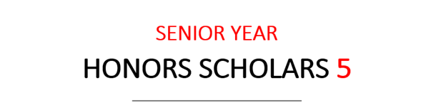words Senior Year Honors Scholars 5