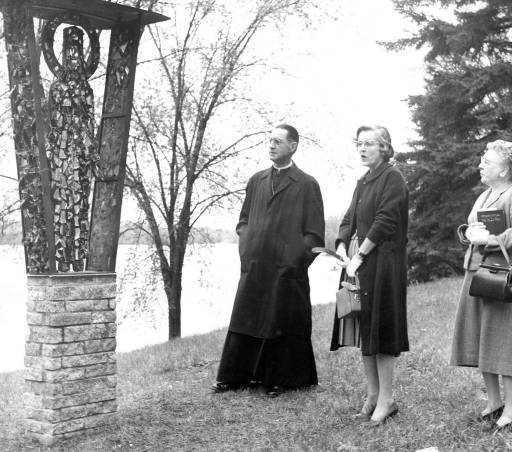 Blessing of Our Lady Stained Glass Statue