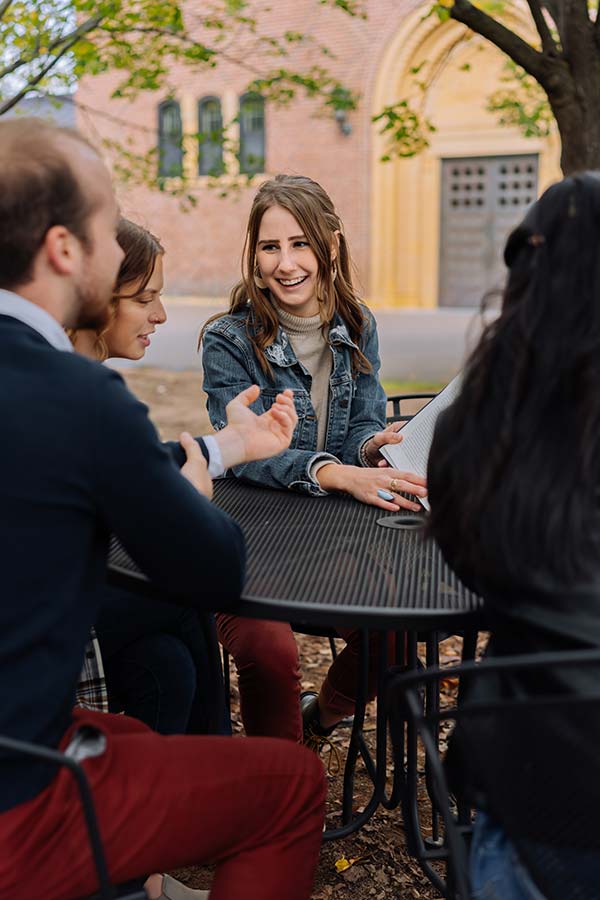 students on campus