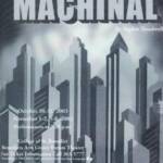 Poster for the play "Machinal" by Sophie Treadwell, presented by CSB/SJU Department of Theater. Features an abstract cityscape with performances from October 31 to November 8, 2003, at the Benedicta Arts Center.