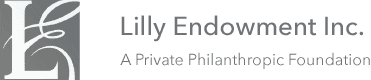 A gray and white logo with the text "Lilly Endowment Inc." and "A Private Philanthropic Foundation" next to a stylized "L" graphic.