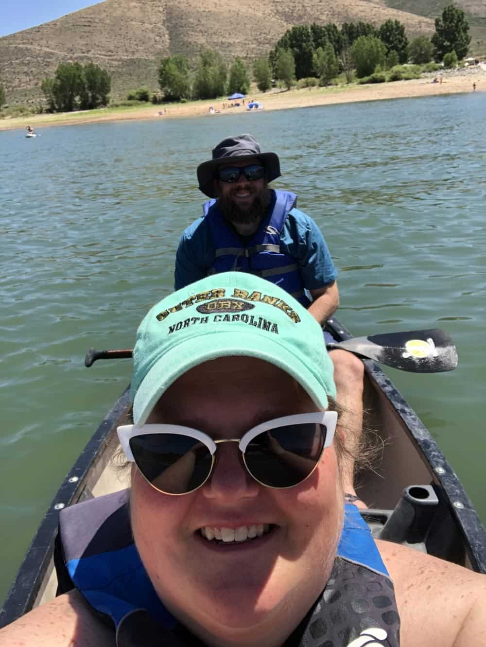 Gretchen Trkay canoeing